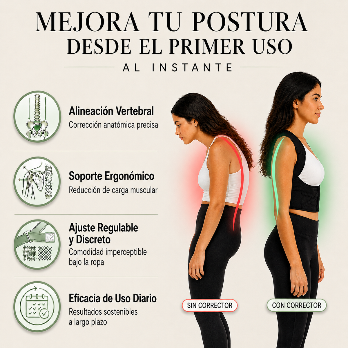 CORRECTOR DE POSTURA AJUSTABLE